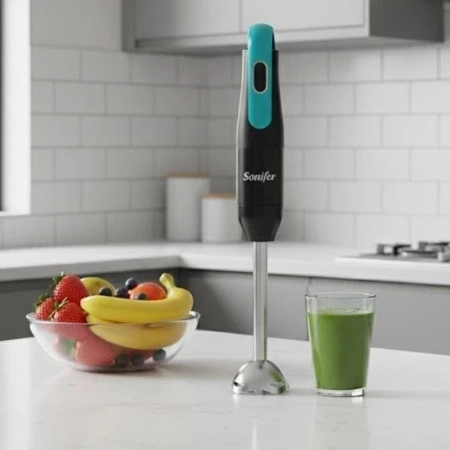 Bras Mixeur Plongeant Sonifer 3EN1 Inox 300W Avec Fouet Et Verre Doseur 700ml - خلاط يدوي