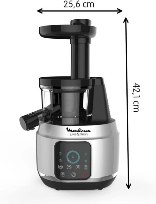 Centrifugeuse Moulinex Extracteur de Jus Légumes Tactile - 150W avec 6 Programmes Silencieux