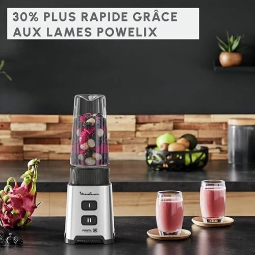 Blender En Verre Et Gourde 2EN1 - 400W 1L Pulseo Moulinex خلاط كهربائي 2 في 1