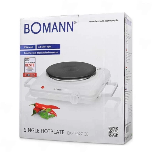 Plaque de cuisson 1500W BOMANN avec thermostat réglable - EKP 5027 CB - موقد كهربائي