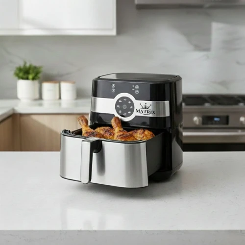 Friteuse Air Fryer Matrix sans huile 8L 1800W - 8 Programmes et Écran Tactile Inox - مقلاة هوائية