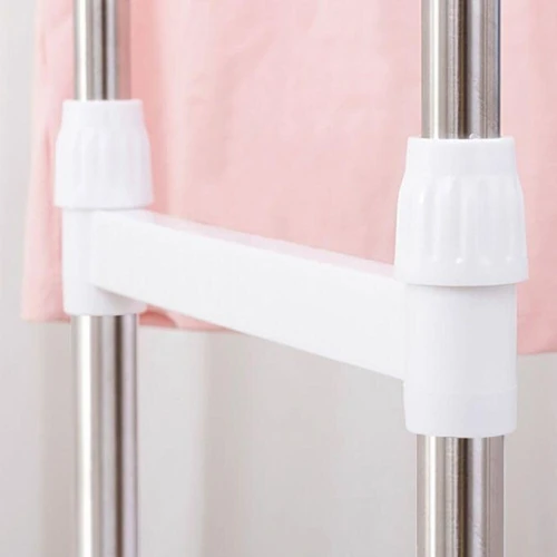 Penderie Double Barre 60 KG Avec 4 Roux en Inox