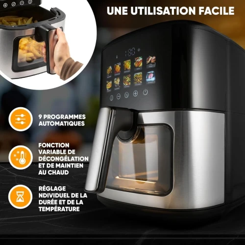 Friteuse Air Fryer sans huile 6.5L 1700W Avec Minuterie Proficook - مقلاة هوائية