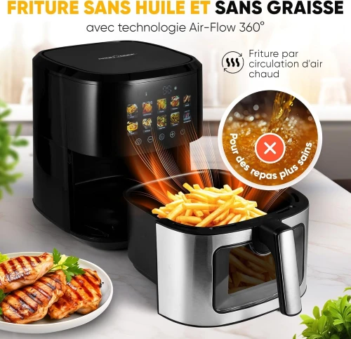 Friteuse Air Fryer sans huile 6.5L 1700W Avec Minuterie Proficook - مقلاة هوائية