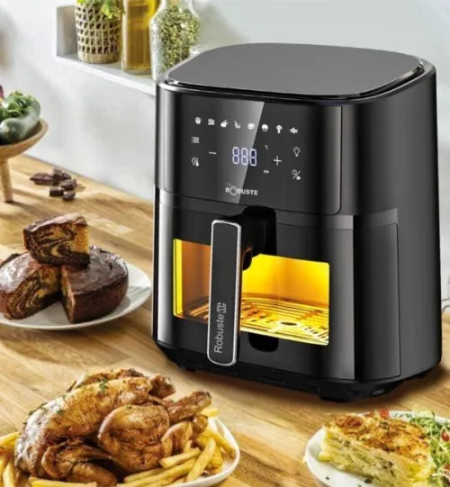 Friteuse Sans Huile Air Fryer 5.7L 1700W 8 Programmes Avec Thermostat Réglable Robuste - مقلاة هوائية
