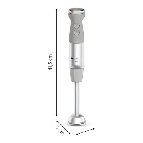 Bras Mixeur Plongeant 2en1 Moulinex QuickChef+ 1000W 20 Vitesses Inox + Hachoir et Verre Doseur