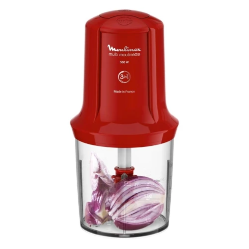 Mini Hachoir Electrique Moulinex 3 En 1 - 500W 6 Lames 500 ML - Multi Moulinette Made in France