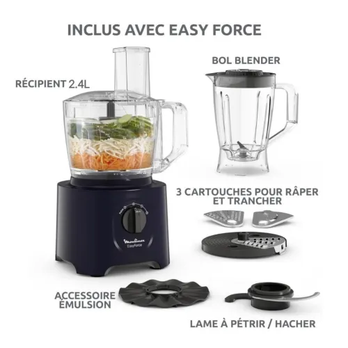Robot Multifonction Moulinex EasyForce 800W 2.4L 25 Fonctions 6 Accessoires