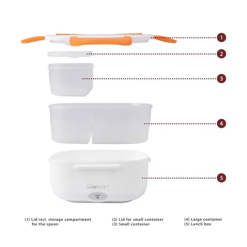 Boite À Déjeuner Chauffante Électrique Clatronic 1.7 Litres 220V - Lunchbox Clatronic