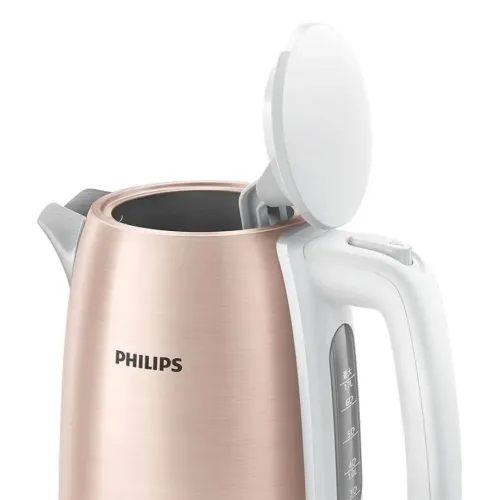 Bouilloire Électrique Philips Sans Fil 1.7L 2200W Inox avec Fenêtre Niveau d'Eau - Rose Gold