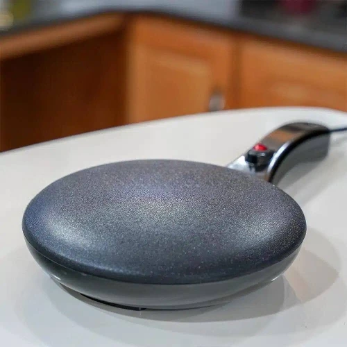 Crepière Électrique Antiadhésive De 22Cm Avec Assiette Et Fouet Brandmann