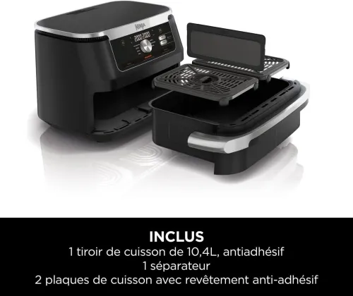 Friteuse Air Fryer NINJA sans huile 10.4L 2470W 7 PROGRAMMES Dual Zone - 2 Tiroir avec Separateur