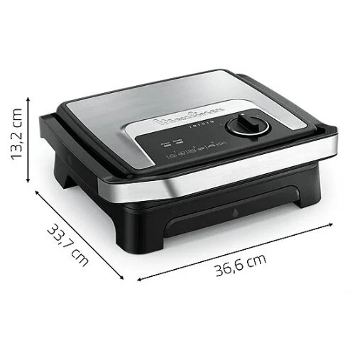 Panineuse et Grill Electrique Moulinex 2EN1 - 2000 W avec Réglage de Température - Inicio Adjust GI272D10