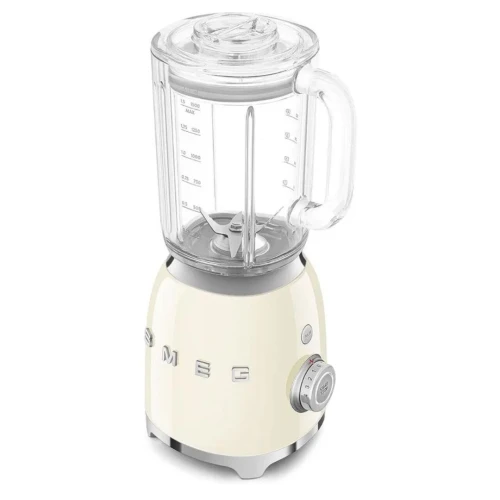 Blender Mixeur SMEG 1.5L 800W avec 4 Vitesses et 4 Fonctions - Esthétique Années 50 Créme