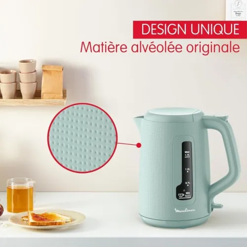 Bouilloire Électrique Moulinex Morning Plus Sans Fil 1.7L 2400W En Inox Avec Filtre Anticalcaire 