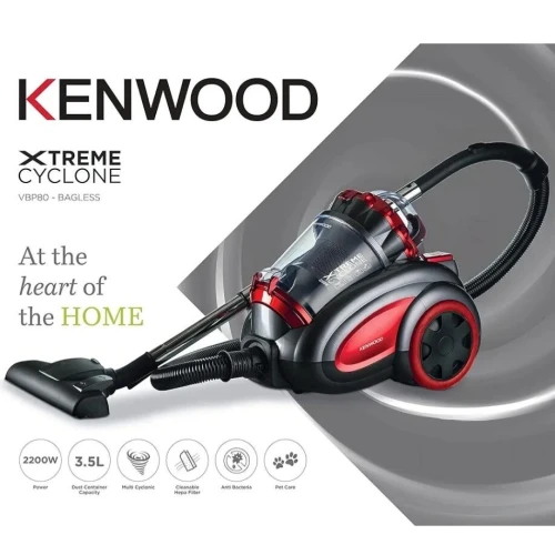 Aspirateur KENWOOD sans sac traîneau cyclonique 2200W 3.5 litres avec filtre HEPA - مكنسة كهربائية
