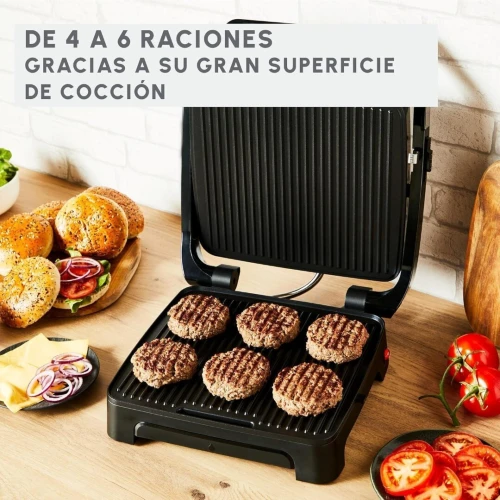 Panineuse et Grill Electrique Moulinex 2EN1 - 2000 W avec Réglage de Température - Inicio Adjust GI272D10