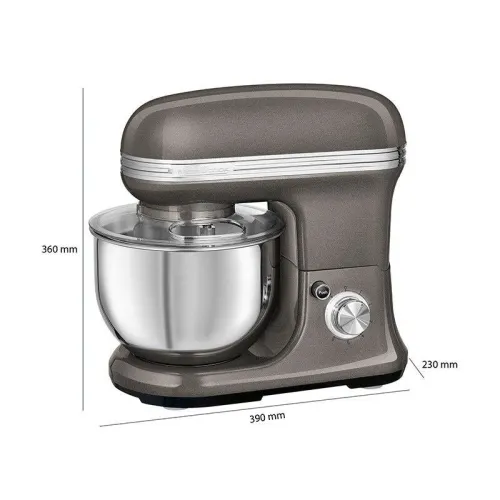 Robot Pétrin Proficook Multifonction 8 Vitesse 5L 3kg 1200W - Gris/Rouge