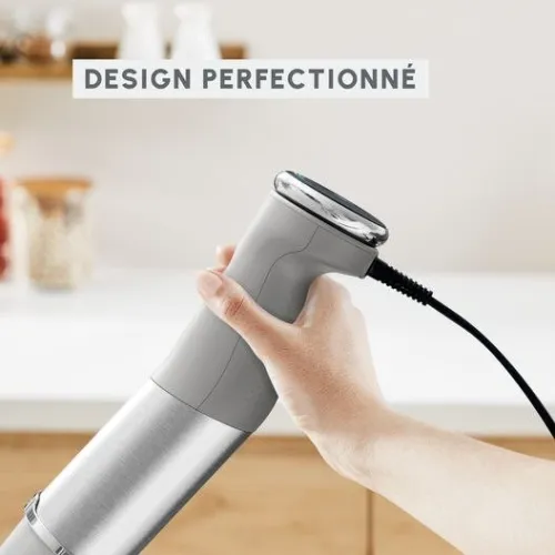 Bras Mixeur Plongeant 2en1 Moulinex QuickChef+ 1000W 20 Vitesses Inox + Hachoir et Verre Doseur