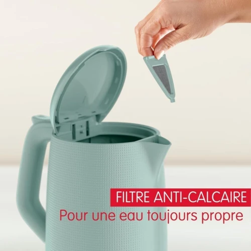 Bouilloire Électrique Moulinex Morning Plus Sans Fil 1.7L 2400W En Inox Avec Filtre Anticalcaire 