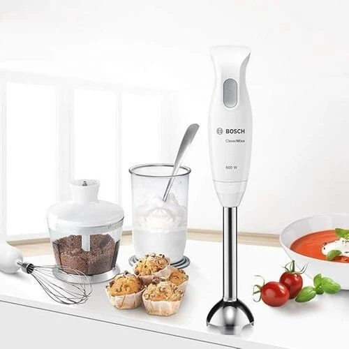 Bras Mixeur Plongeant 3 En 1 avec Hachoir et Bol de mixage - 600W CleverMixx Bosch Made in Slovenia