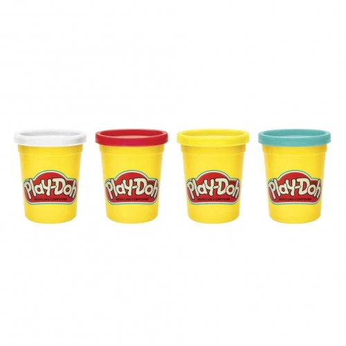 Play Doh Pack de 4 Pots Recharge de Pate à Modeler pour Enfants