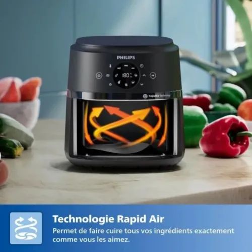 Friteuse Air Fryer Philips Sans Huile 4.2 L 1500 W Avec Fenêtre -  Philips Série 2000 - قلاية هوائية