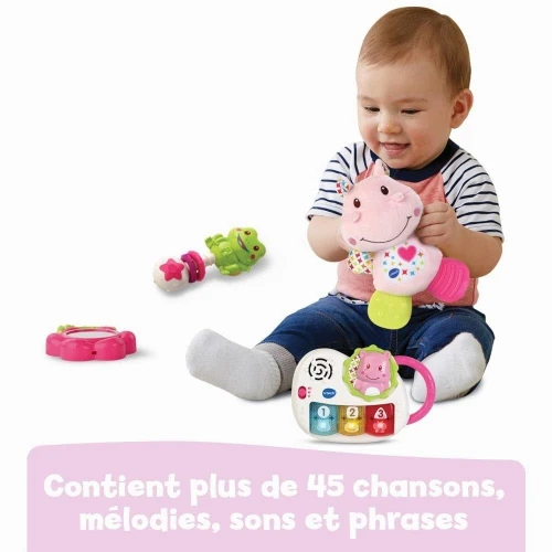 Coffret Naissance Éveil Des Sens Avec Piano interactif, Hippo Et Hochet Jeu Pour Enfants - VTech
