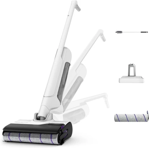 Aspirateur Balai Laveur Rowenta Sans Fil - Sec Humide Auto-Nettoyage et séchage X-Clean10 - GZ7035WO