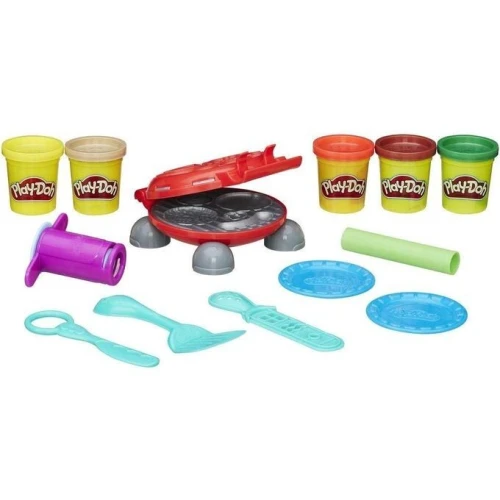 Play-Doh Set de Pate a Modeler Burger Barbecue avec 5 Pots - Kitchen Creations Cadeau pour enfants