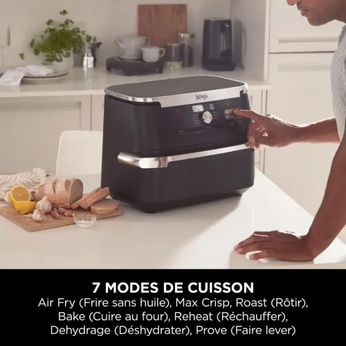 Friteuse Air Fryer NINJA sans huile 10.4L 2470W 7 PROGRAMMES Dual Zone - 2 Tiroir avec Separateur