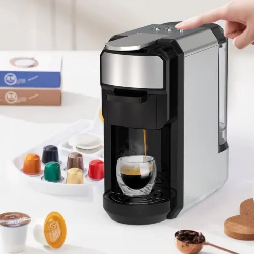 Machine À Café Matrix 3en1 Multi capsules et Poudre 20 Bar 1450 W en Inox - ماكينة قهوة