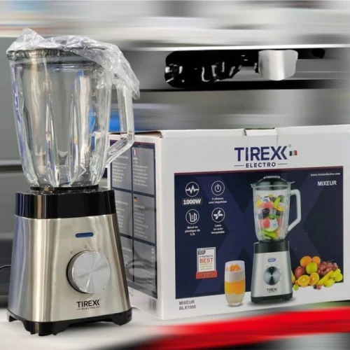 Blender Mixeur Electrique En Verre 1000 W 1.5 L 4 Vitesses TIREXX خلاط كهربائي