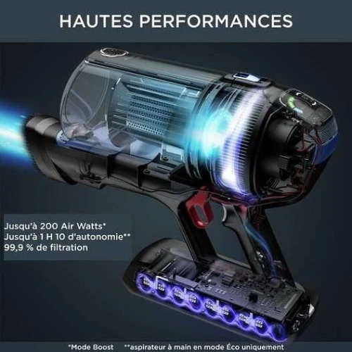 Aspirateur Balai et À main Flexible Rowenta X-Force Flex 14.60 200AW 70min - Aqua +11 Accessoires