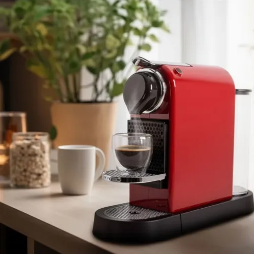 Machine À Café Nespresso Citiz à Capsules 1260W avec Reservoir 1L - C113 Cherry Red - ماكينة قهوة