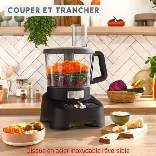 Robot Moulinex DoubleForce Multifonction 1000W 3L 28 Fonctions - Avec Blender 2L, Hachoir, Disques