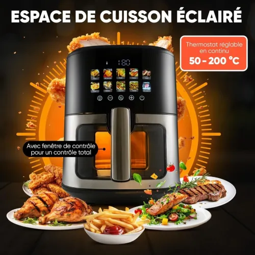 Friteuse Air Fryer sans huile 6.5L 1700W Avec Minuterie Proficook - مقلاة هوائية