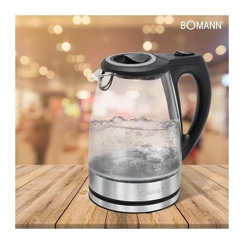 Bouilloire Electrique Bomann En Verre - 1,7L - 2200W