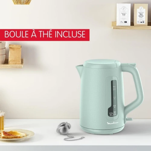 Bouilloire Électrique Moulinex Morning Plus Sans Fil 1.7L 2400W En Inox Avec Filtre Anticalcaire 