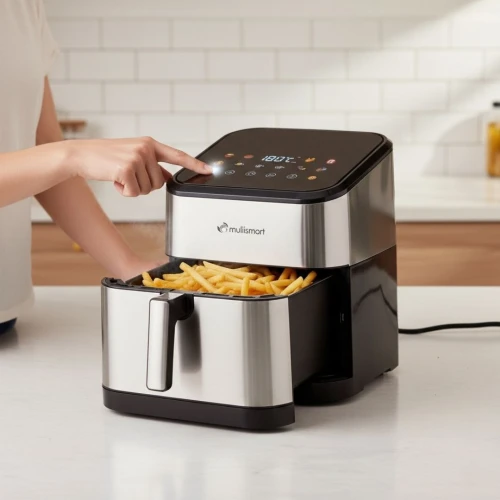 Friteuse Air fryer à Air Chaud 8L 1800W Écran Digital LED - 10 Programmes - مقلاة هوائية