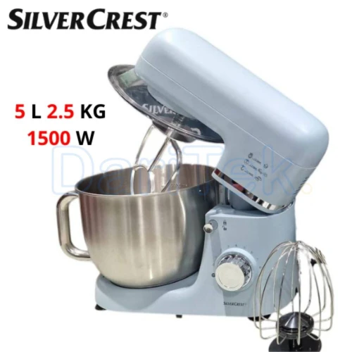 Robot Pétrin Multifonctions 1500W 5L 8 Vitesses SilverCrest - عجانة