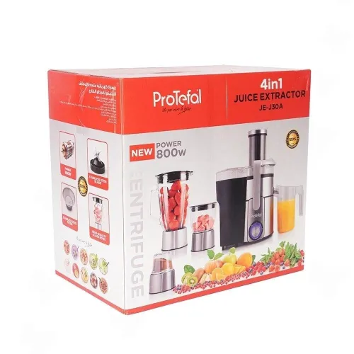 Centrifugeuse Extracteur De Jus Protefal 4En1 Inox 800W 1L Avec Blender Hachoir Moulin