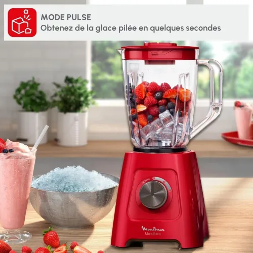 Blender Mixeur Electrique Moulinex Blendforce 600W 2 Litres 2 Vitesses et turbo 4 Lames  - خلاط كهربائي