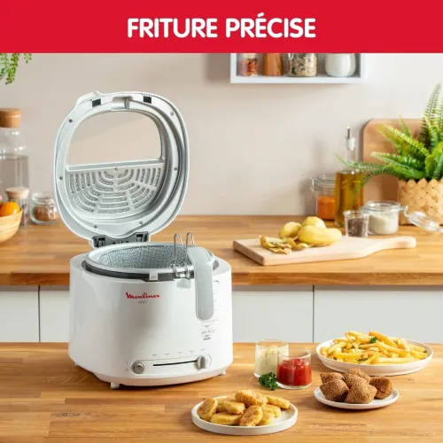 Friteuse Électrique Moulinex UNO a huile 1.8L 1470W 1KG Blanc - Moulinex AF203110