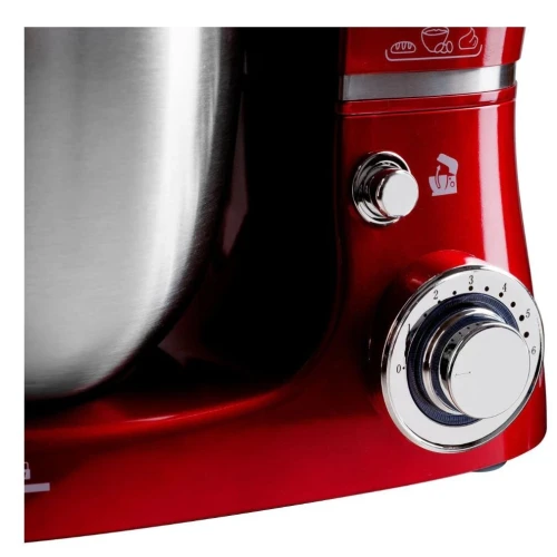 Robot Pétrin Multifonction Techwood 6 Vitesse 5 L 1000W Avec Bol En Inox Rouge - عجانة 5 لتر