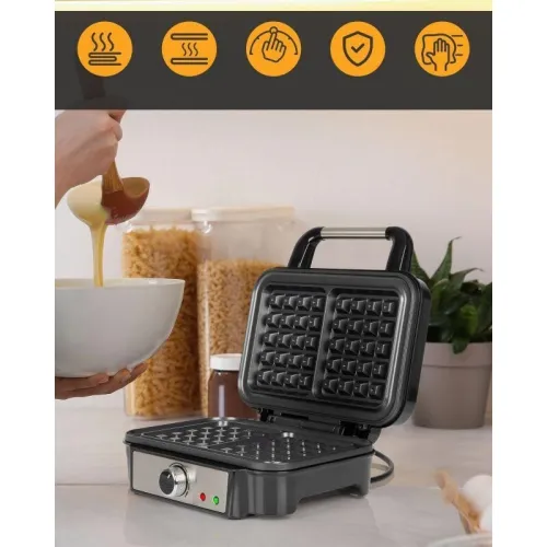 Gaufrier Proficook pour 2 Gaufres 1000W Inox - Machine a Gaufres - PCWA1240