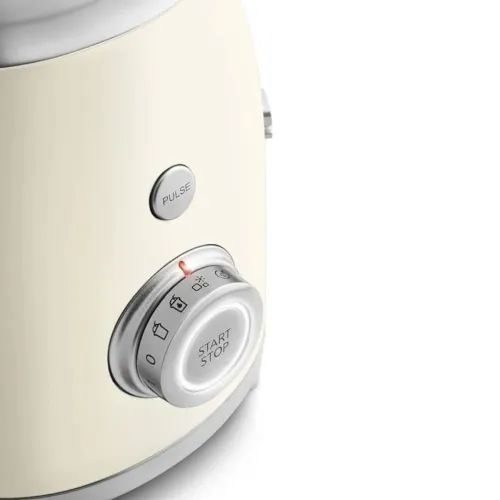 Blender Mixeur SMEG 1.5L 800W avec 4 Vitesses et 4 Fonctions - Esthétique Années 50 Créme