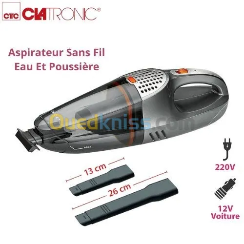 Aspirateur à Main Sans Fil - Eau Et Poussière Clatronic