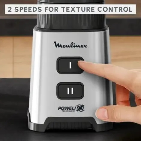 Blender En Verre Et Gourde 2EN1 - 400W 1L Pulseo Moulinex خلاط كهربائي 2 في 1