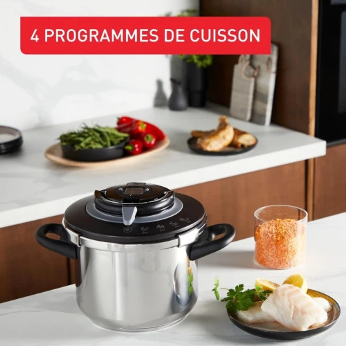 Cocotte Minute Autocuiseur SEB Clipso+ Chef 10L 4 Programmes De Cuisson - Induction - Made in France